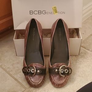 NiB Metallic copper/bronze BCBG flats 9